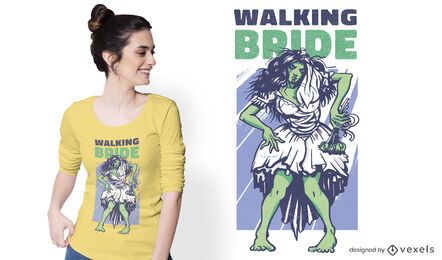 Walking bride t-shirt design