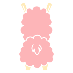 Cute pink llama back cut out PNG Design