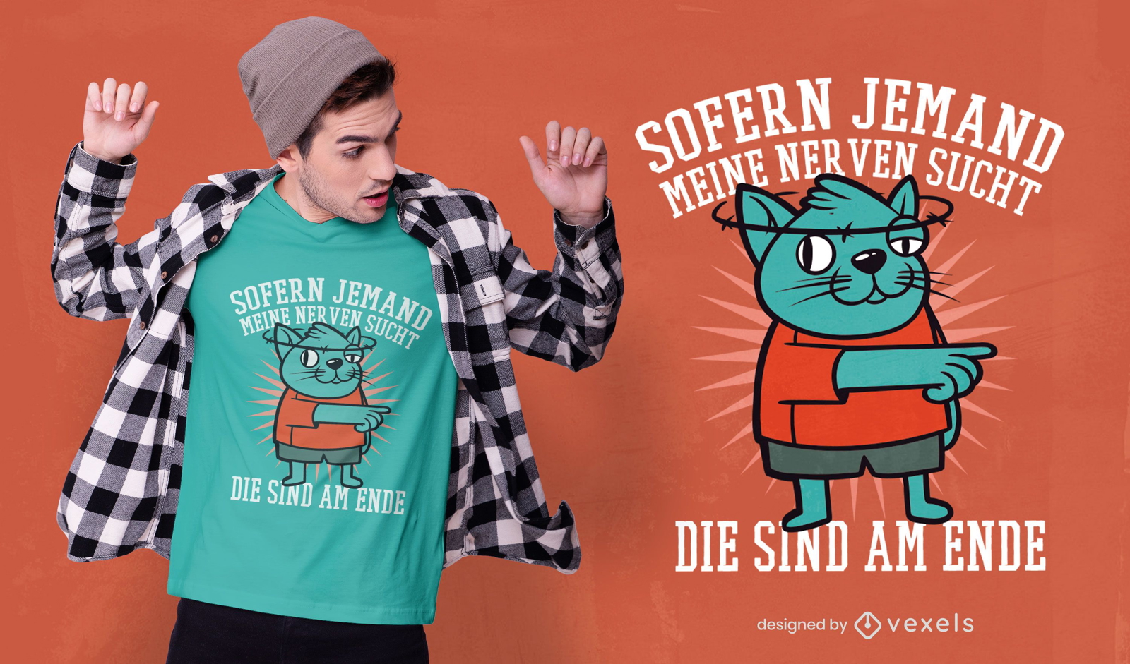 Camiseta com a frase do gato tonto