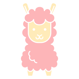 Cute pink llama cut out PNG Design
