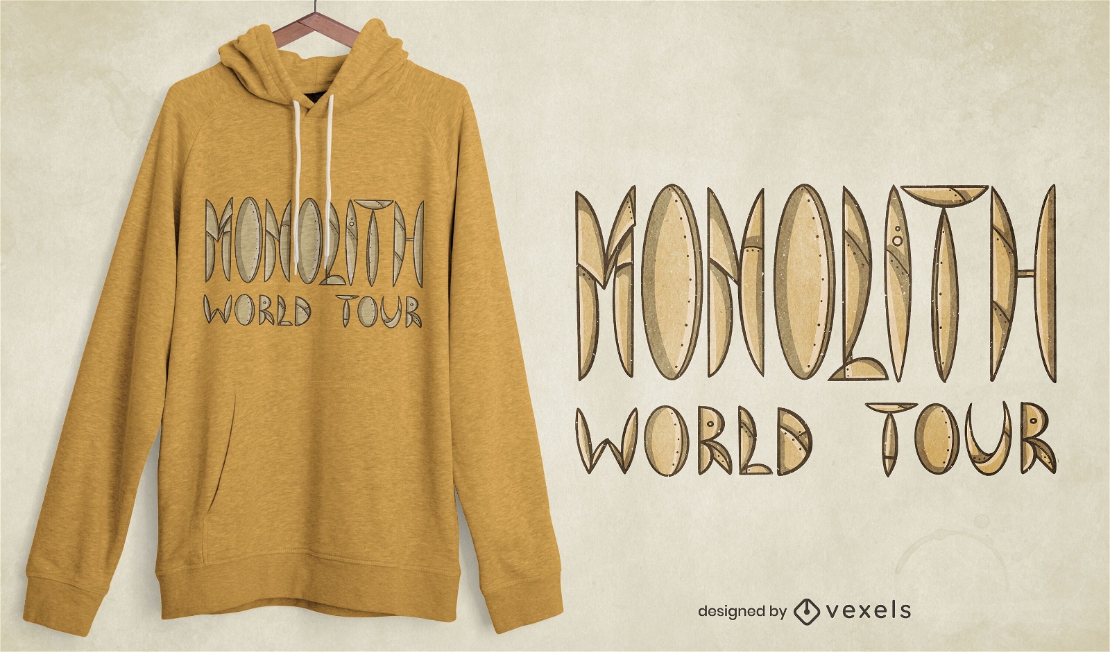 Design de camiseta da turnê mundial Monolith