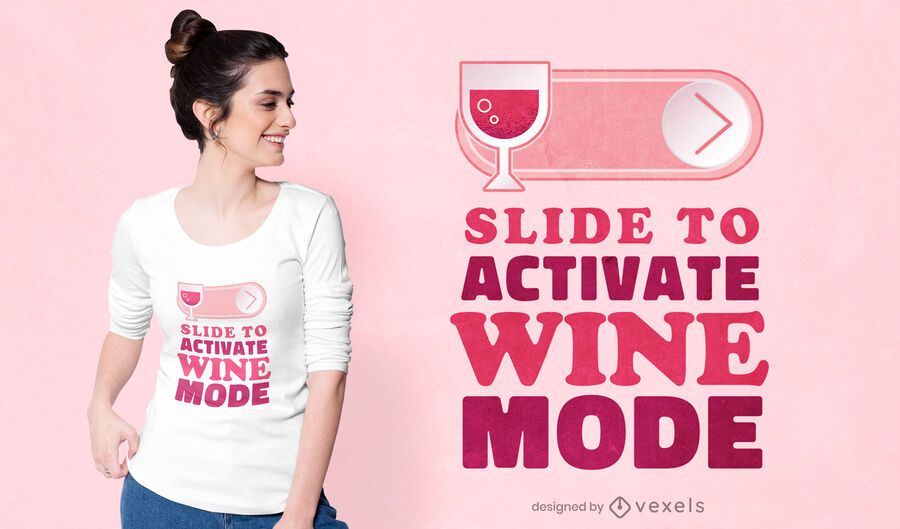 Diseño de camiseta de modo vino. Diseño de camiseta de modo vino.