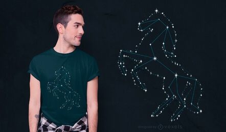 Horse constellation t-shirt design