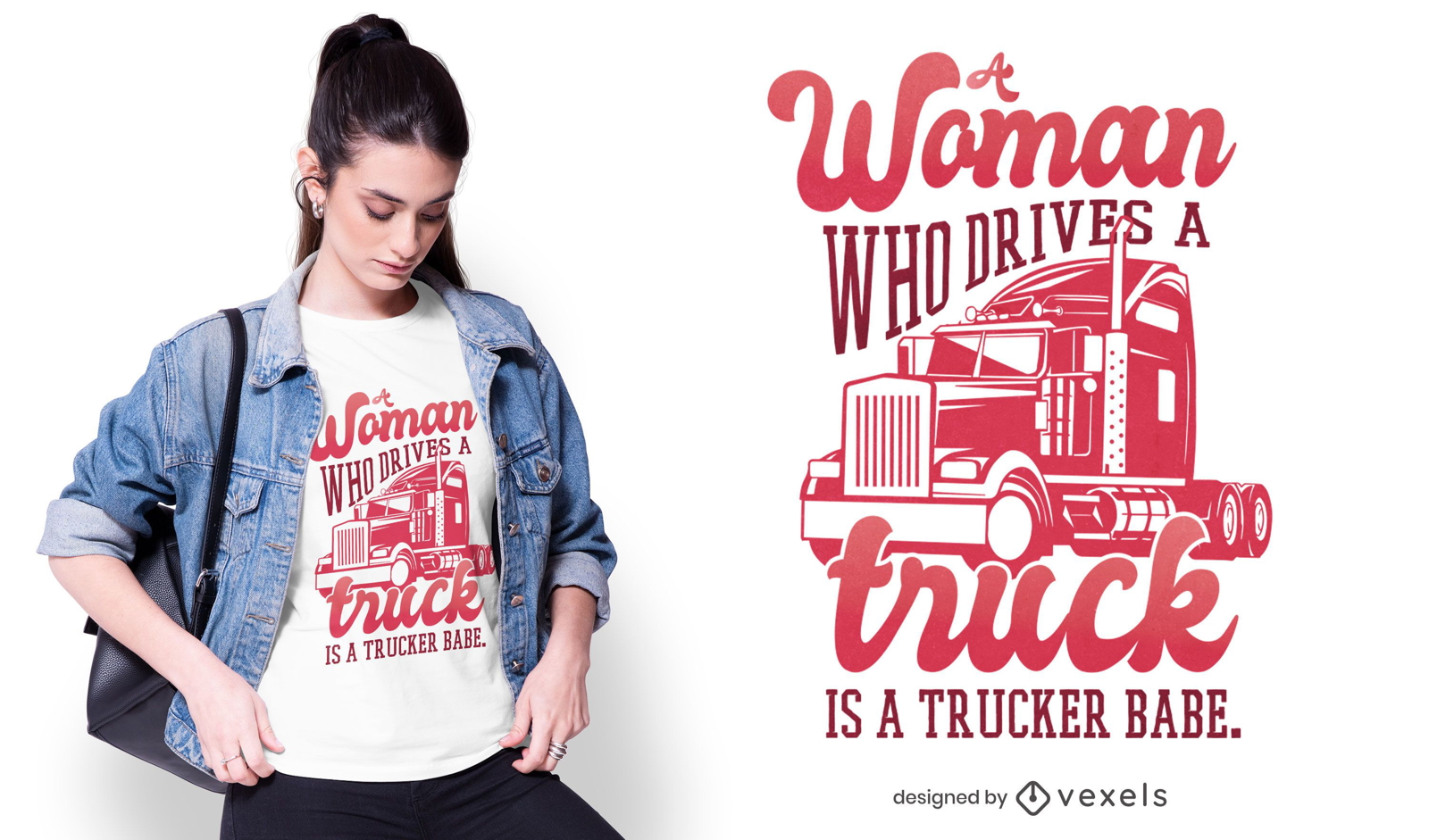 Diseño de camiseta de camionero