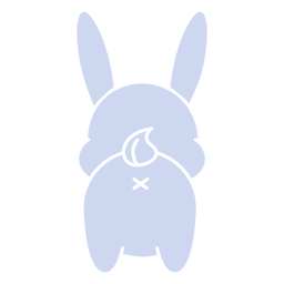 Cute rabbit back cut out Transparent PNG