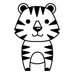 Golpe de tigre fofo Desenho PNG