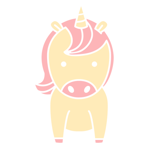 Lindo unicornio recortado Diseño PNG