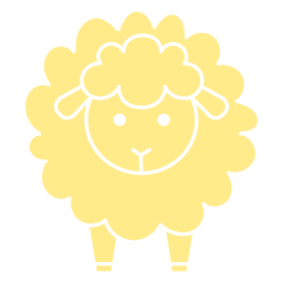 Cute yellow sheep cut out