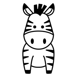 Lindo trazo de cebra Diseño PNG