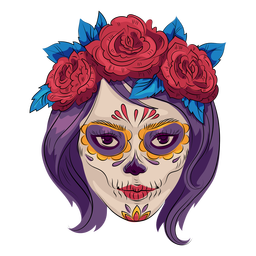 Dia de los muertos maquiagem ilustração Desenho PNG