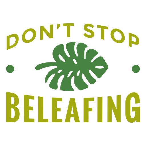 Dont stop beleafing
