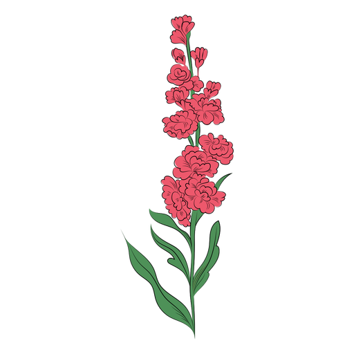 Floral flat PNG Design