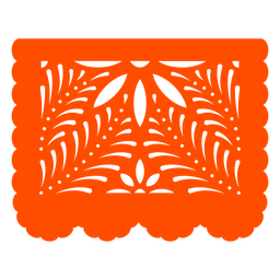 Guirnalda de líneas de flores papel picado Diseño PNG