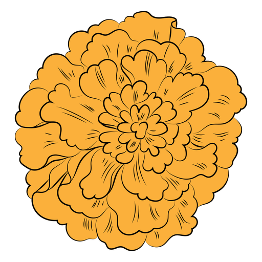 Flower of the dead hand drawn PNG Design