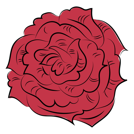 Flower Rose Natur Hand gezeichnet PNG-Design