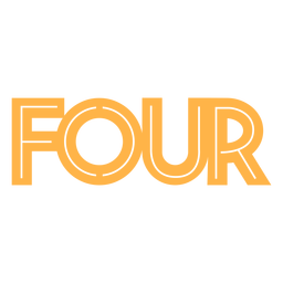 Four cake topper PNG Design