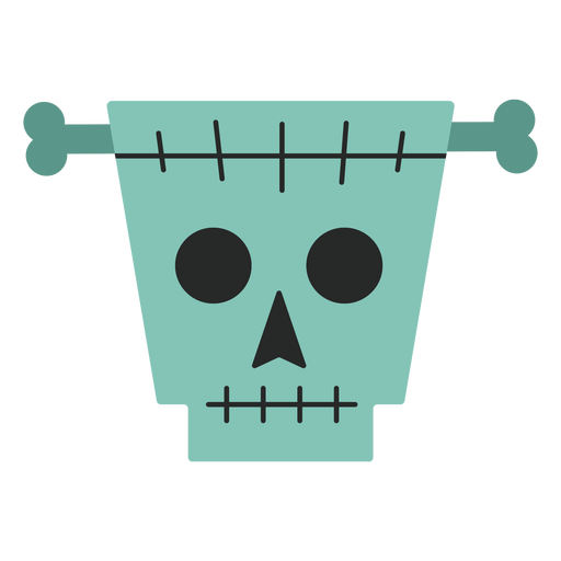 Frankenstein skull element flat