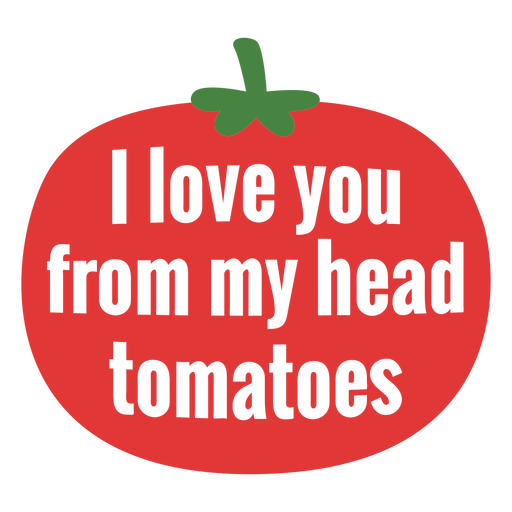 De letras de tomates de cabeza Diseño PNG