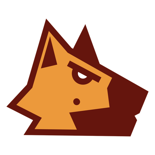 Geometrisches Logo des deutschen Schäferhundes PNG-Design