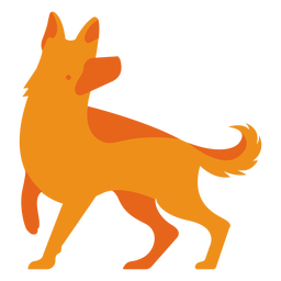 Logotipo da shephard laranja alemão Desenho PNG