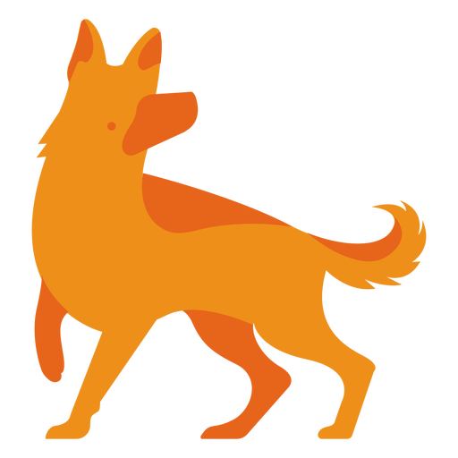 Deutscher Sch?ferhund orangefarbenes Logo PNG-Design