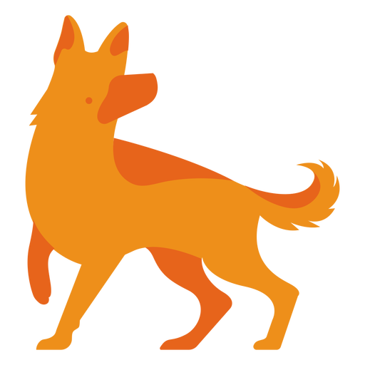 Deutscher Schäferhund orangefarbenes Logo PNG-Design