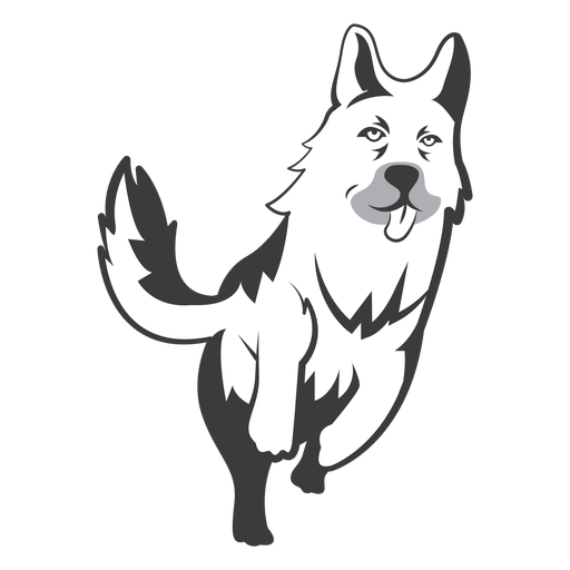 Deutscher Schäferhund Lauflogo PNG-Design