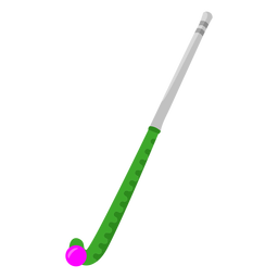 Grüner Hockeyschläger flach PNG-Design