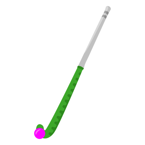 Green hockey stick flat PNG Design