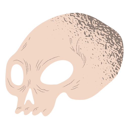 Half skull textured PNG Design
