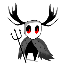 Personaje de tridente de criatura de Halloween Diseño PNG