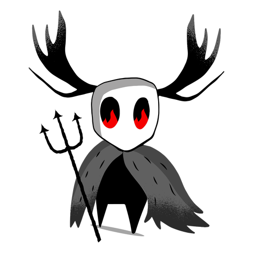 Halloween creature trident character