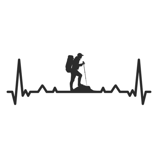 Hearback Wander Silhouette PNG-Design