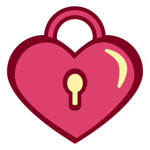 Heart lock flat - Transparent PNG & SVG vector file