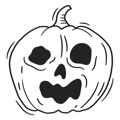 Jack o Laterne Halloween Schlaganfall PNG-Design
