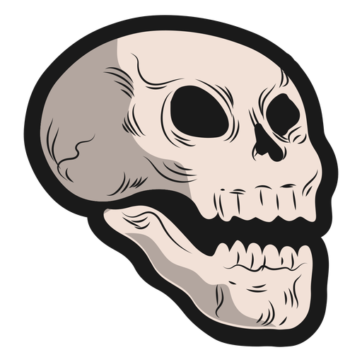 Laughing skull sticker PNG Design