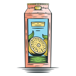 Caixa de limonada desenhada à mão Desenho PNG