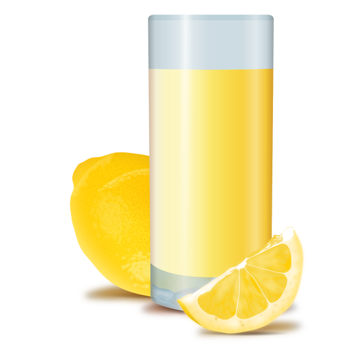 Lemonade tall glass realistic design