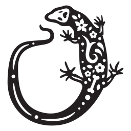 Lizard skull cut out PNG Design