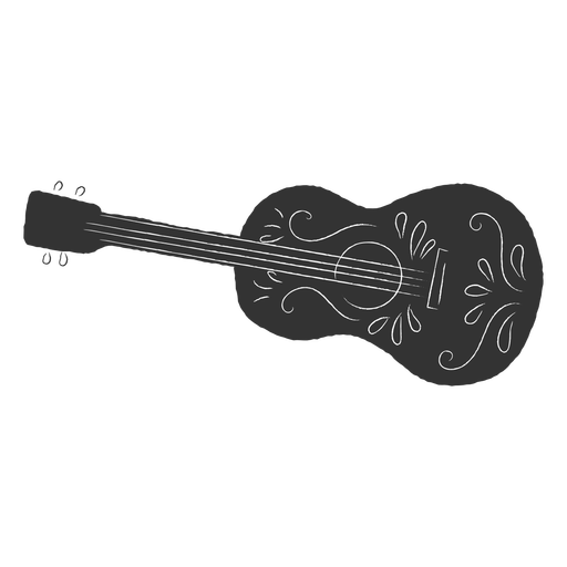 Mexican guitar motifs cut out PNG Design