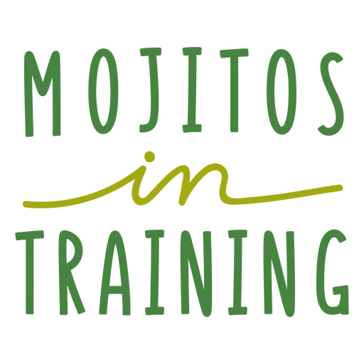 Mojitos em letras de treinamento Desenho PNG