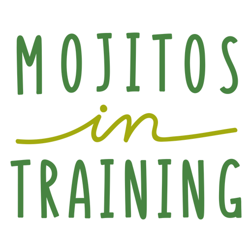 Mojitos in der Trainingsbeschriftung PNG-Design