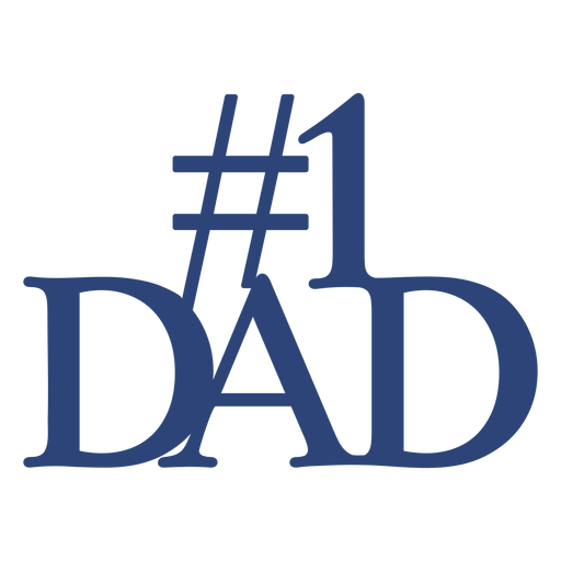 Number one dad lettering PNG Design