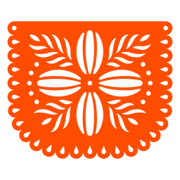Orange flower papel picado PNG Design