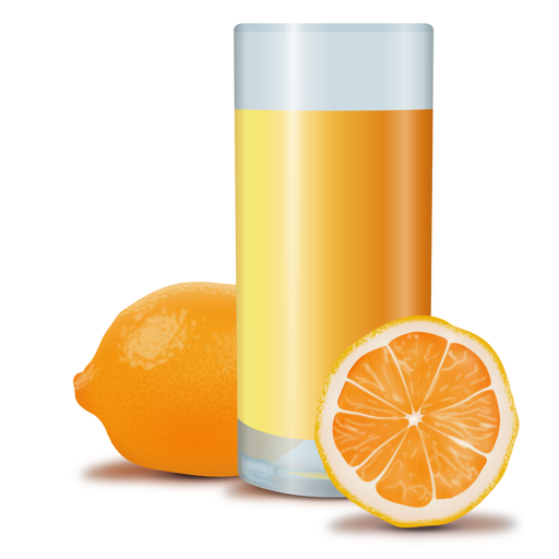 Design realista de suco de laranja Desenho PNG