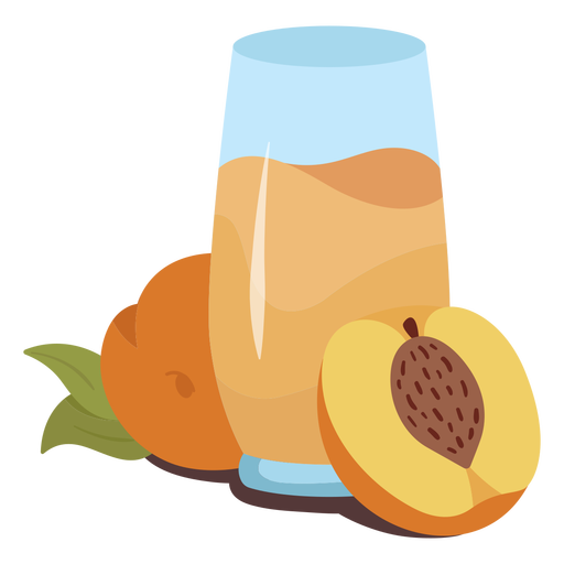 Peach juice flat PNG Design