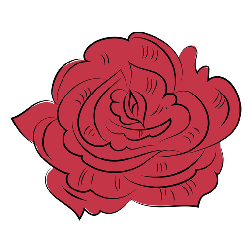 Blütenblätter Rose Natur Hand gezeichnet PNG-Design