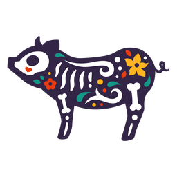 Otomi cráneo de cerdo Diseño PNG