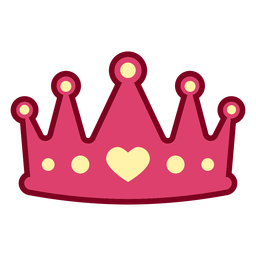 Pink crown flat Transparent PNG