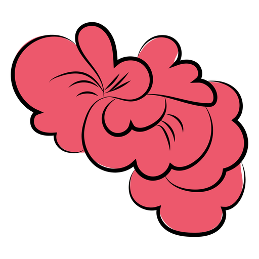 Flor rosa natural plana Desenho PNG